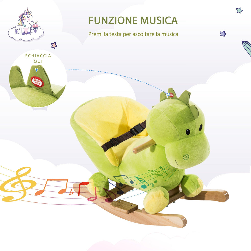 Little Green Rocking Dragon | 2-3 Years - Borgè
