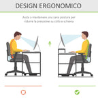 support for monitor computer TV support for transparent acrylic glass screens, 53x19x9cm - Borgè