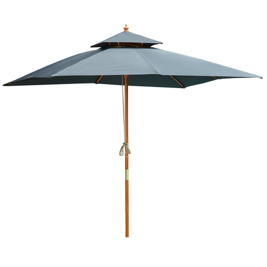 Grey 3x3 Outdoor Umbrella - Borgè