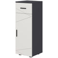 Kleankin Bathroom Cabinet in chipboard with drawer and 2nd levels adjustable, 30x30x82 cm, gray - Borgè