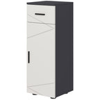 Kleankin Bathroom Cabinet in chipboard with drawer and 2nd levels adjustable, 30x30x82 cm, gray - Borgè