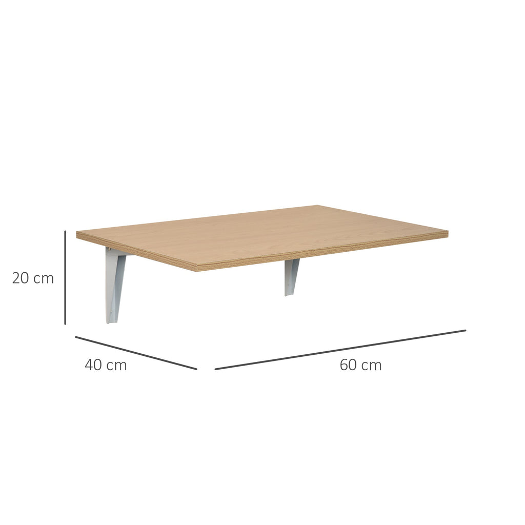 Wall table folding saving in MDF and wooden metal frame, 60x40x20cm - Borgè