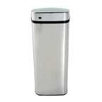 rectangular waste basket in stainless steel with infrared sensor, 50l - Borgè