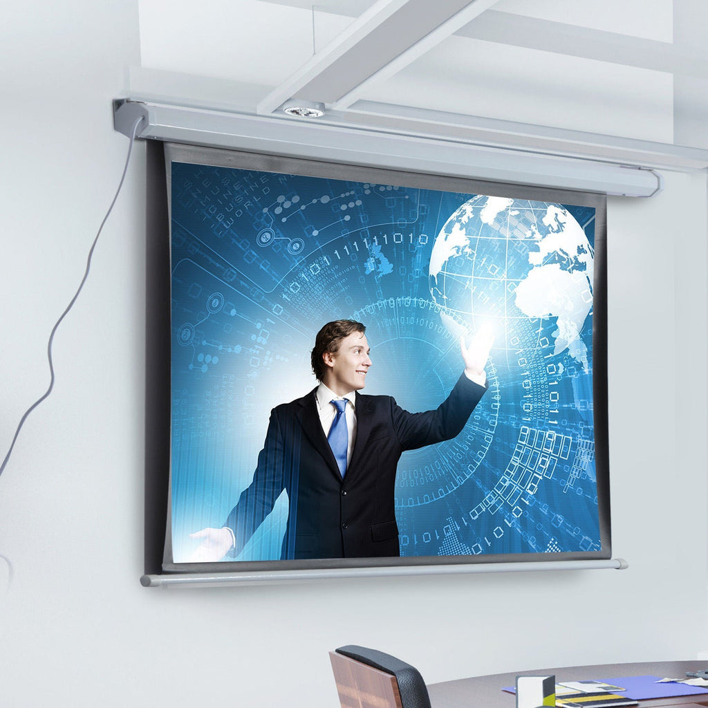 Screen Motorized Projecter / Home Cinema 84'' White | - Borgè