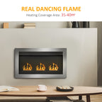 Homcom Bioethanol fireplace with 3 stainless steel burners 1.5lt 110 x 63 x 16cm - Borgè