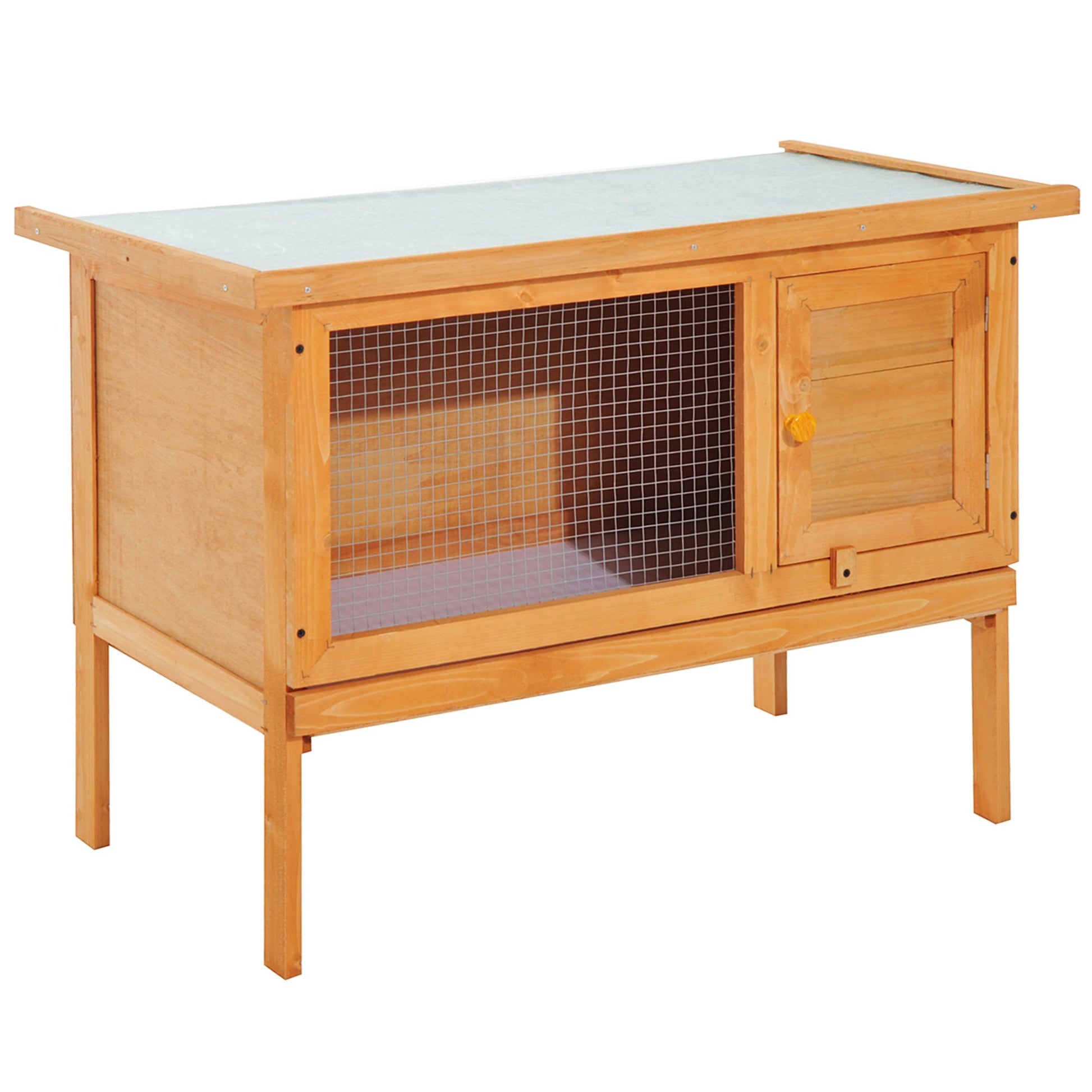 Pawhut cage for rabbits outdoor barfood bunny, 90x45x65cm - Borgè