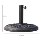 9kg Resin Umbrella Base with Bronze Finish Φ45.5 x 31.5cm Black - Borge' Group Limited
