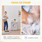 Homcom covered in 330 gsm reversible for internal and external use, 203x152x0.5 cm, cream white - Borgè