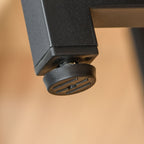 Homcom Double desk with shelves and industrial style shelf in metal and mdf, 200x53x100cm, black brown - Borgè