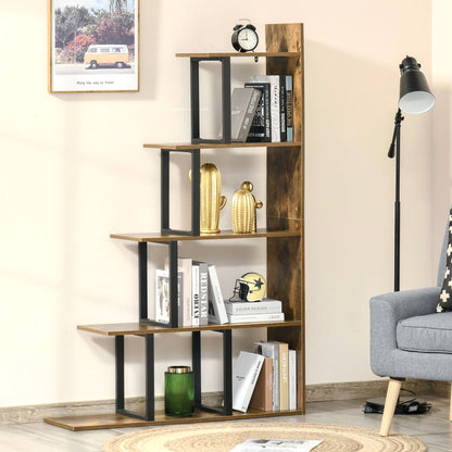 Homond industrial style bookcase 5 levels 102 x 30 x 160 cm - Borgè