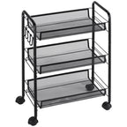 Black 3 -level Trolley ( 41.5LX26.5x63 cm) - Borgè