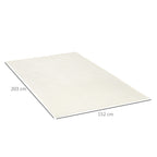 Homcom covered in 330 gsm reversible for internal and external use, 203x152x0.5 cm, cream white - Borgè
