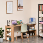 Multi -exposure angle desk with 5 shelves, wood, 120x110x74.5cm - Borgè