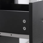 Homcom PC Desk with 3 shelves and 3 drawers per room and office, in MDF wood, 120x49x72 cm, black - Borgè