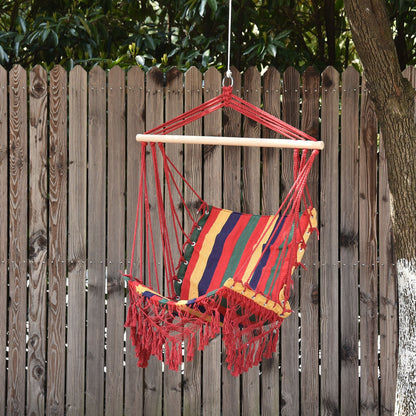 Outsunny amca chair suspended in polyester, colorful, 100x60x100cm - Borgè