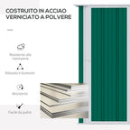 Green Garden Steel Tool Shed 142x84x189cm - Borge' Group Limited