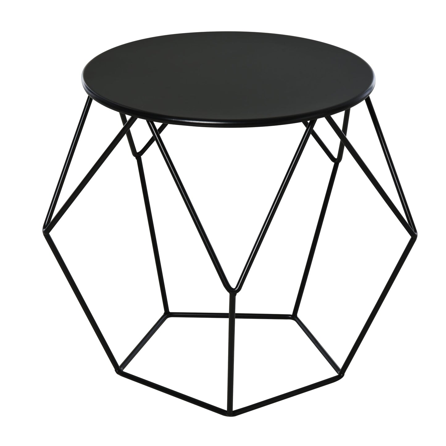 Homcom coffee coffee table Nordic Design Design Minimalist Geometric Floor, Steel, 54x54x44cm - Borgè