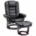 THE BOSS | Black Armchair with footrest | 360 ° Swivel and Reclining - Borgè
