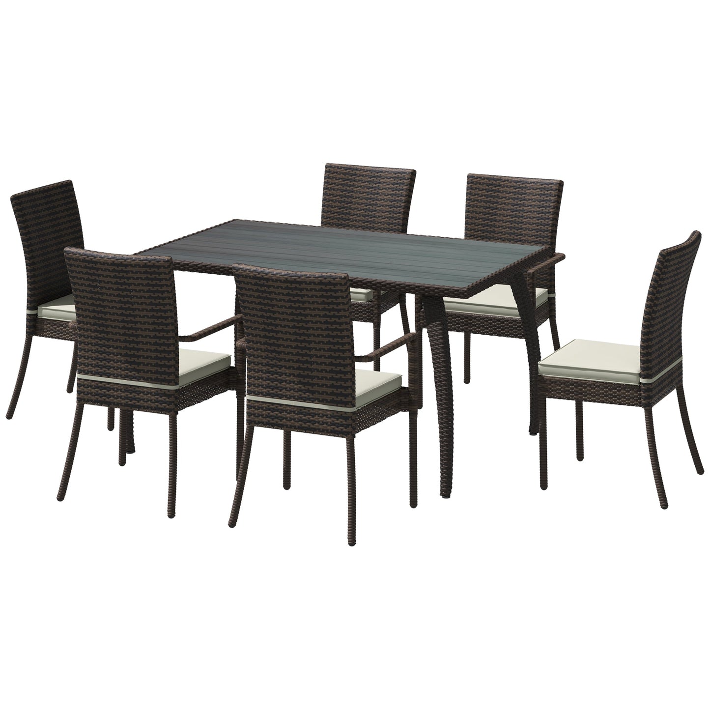 VALLE | Outdoor Rattan Dining Table | 6 Seater - Borgè