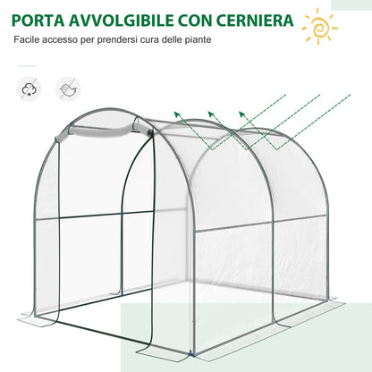 Outsunny Tunnel Garden Garden with PVC coverage, agricultural greenhouse for plants - transparent - Borgè