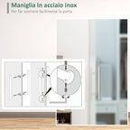 Sliding Worms satin glass with silent track, 77.5x205cm - Borgè