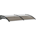 Outdoor Canopy for Windows and Doors, in Polycarbonate and Aluminum, 200x100x26 cm, Brown - Borge' Group Limited