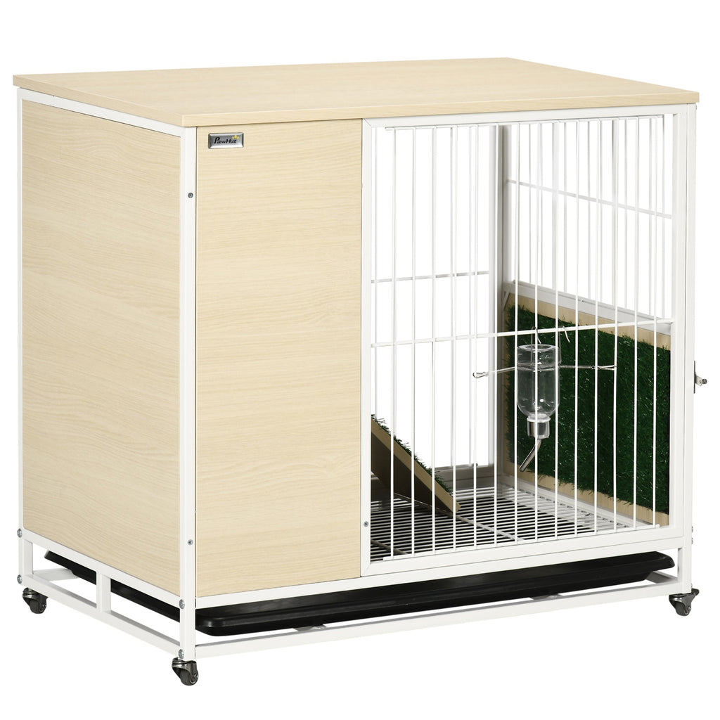 Rabbit Cage with Water Tank and Removable Tray, Chipboard, Steel and PVC, 78x52.5x76.5 cm - Borge' Group Limited