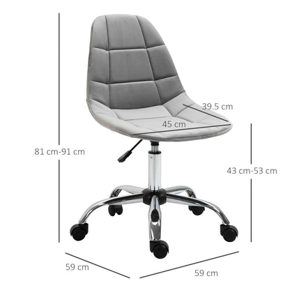 WINTERS | Grey Swivel Chair for Bedroom or Office - Ergonomic Chair - Borgè