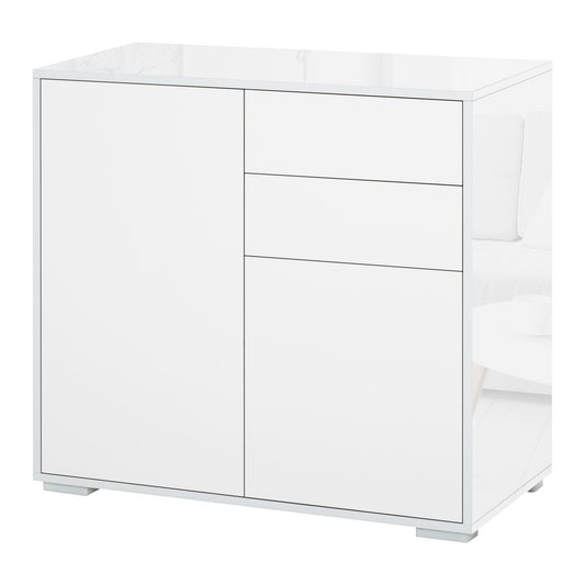 Multiuse cabinet cabinet with pressure opening - white