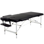 Professional Foldable Massage Table, Massage Table with Adjustable Height and Carrying Bag for Beautician and Therapist, Black - Borge' Group Limited
