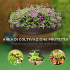 HDPE Raised Garden Bed, Round Outdoor Planter, Φ123x21cm, Brown - Borge' Group Limited
