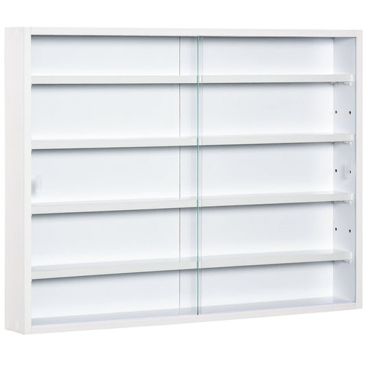 Display Wall Unit with adjustable shelves - White