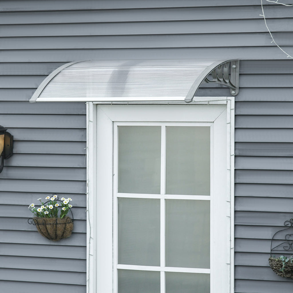 100x80cm Anti-UV Polycarbonate Outdoor Canopy for Doors and Windows - Borge' Group Limited