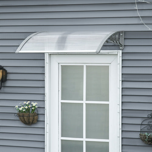 100x80cm Anti-UV Polycarbonate Outdoor Canopy for Doors and Windows - Borge' Group Limited