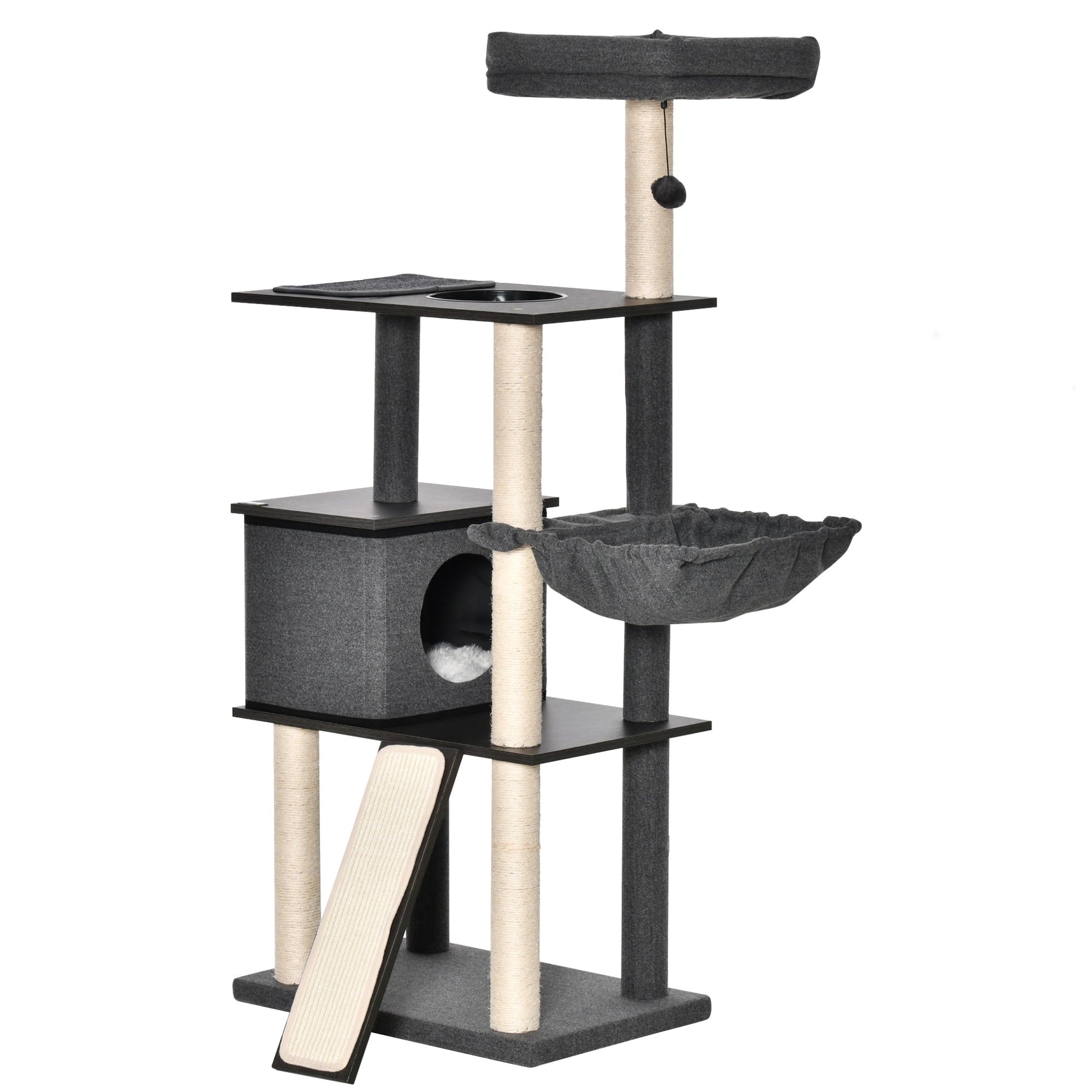 Cat Tree for cats with Scratch Pole for up to 5 Kgs Cat I, 60x40x146cm - Borgè