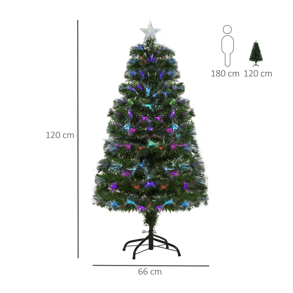 Artificial Christmas tree 120cm in PVC 130 LED lights - Green - Borgè