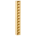 Homcom Mobile Bookcase CD at 12 shelves for 204 CDs, in MDF and chipboard, 21x20x175 cm, wood color - Borgè