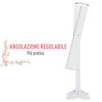 Wardrobe Wardrobe and Trucchi with mirror and LED lighting, white, 30x146x36cm - Borgè