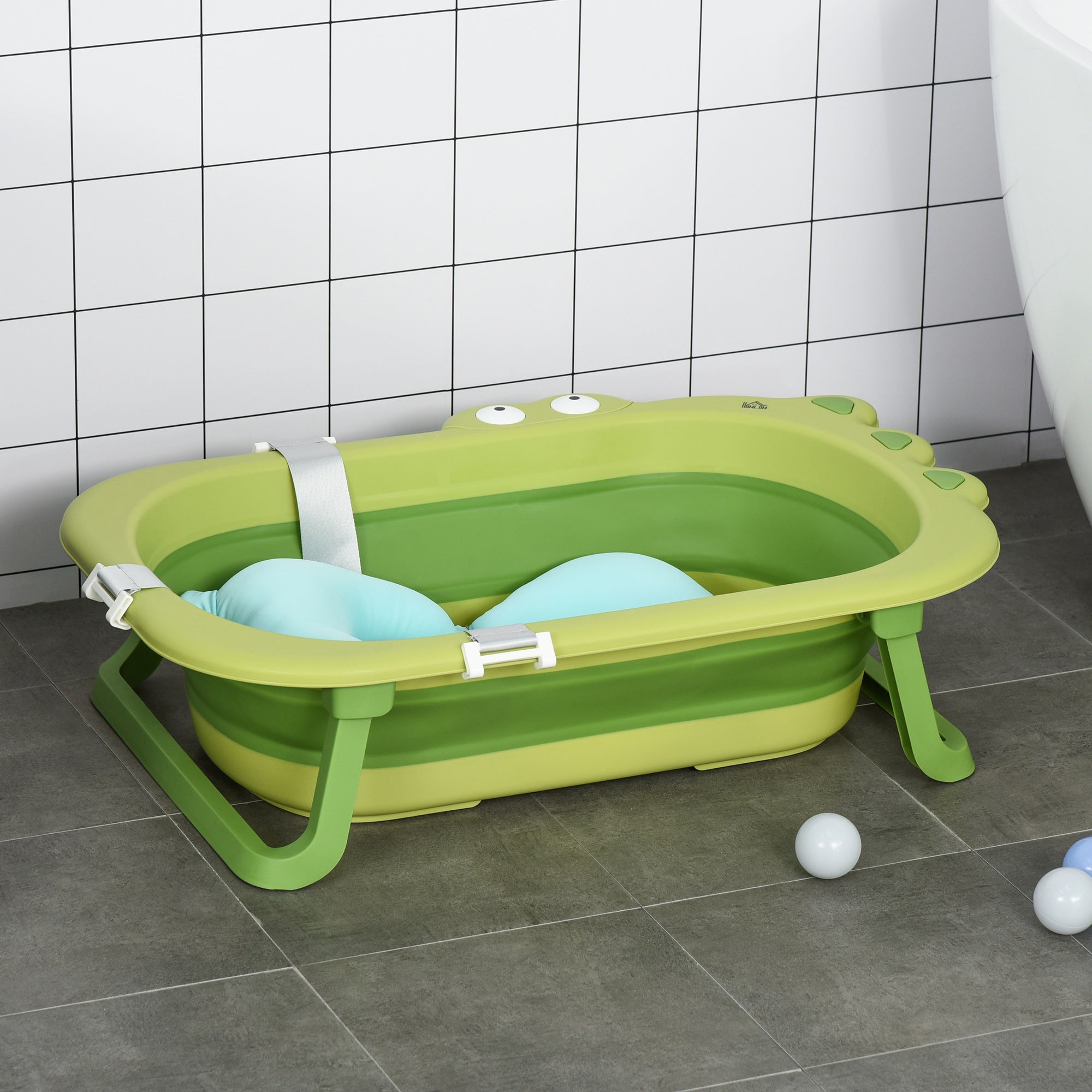 Folding bath tray for children 0-3 years - Green - Borgè