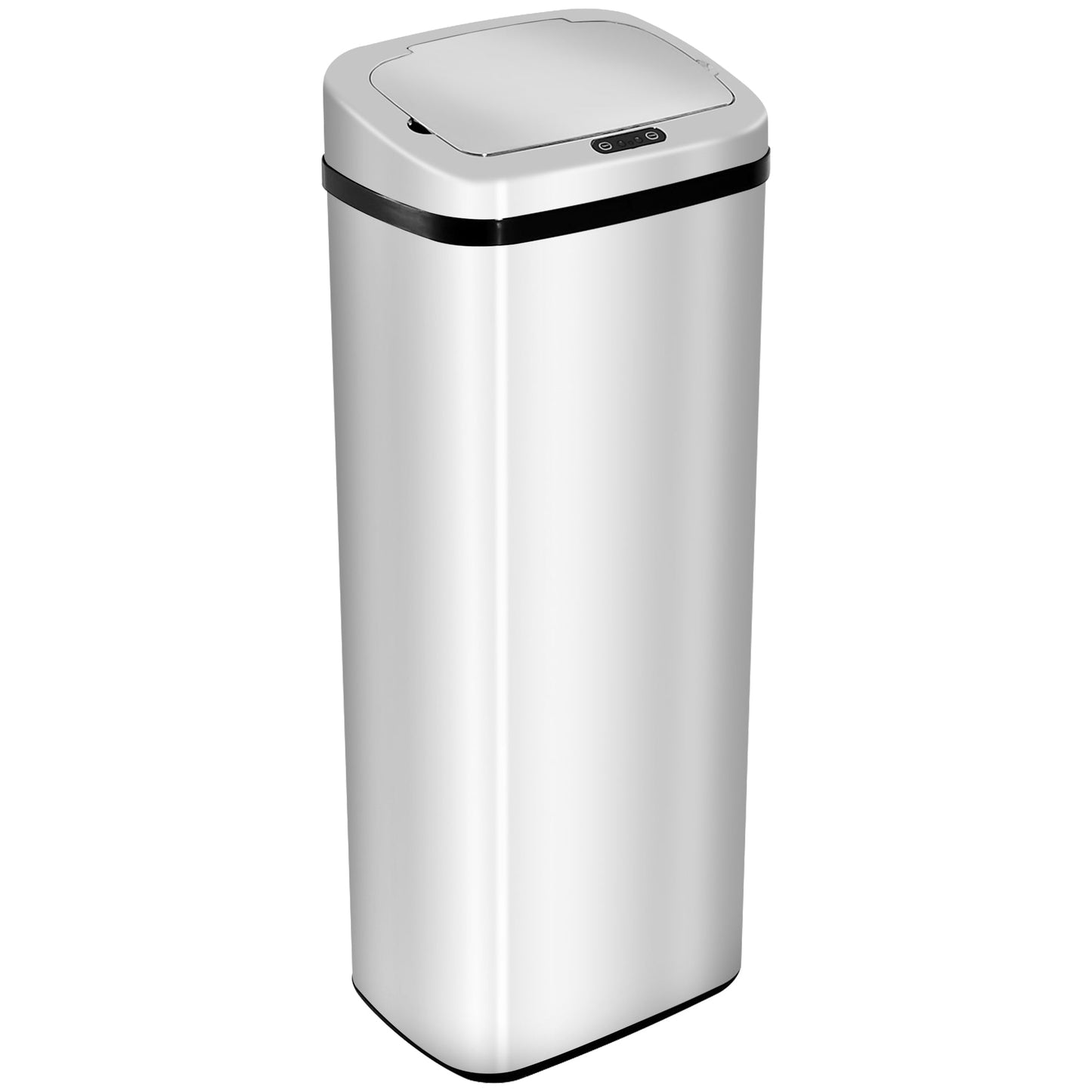 rectangular waste basket in stainless steel with infrared sensor, 50l - Borgè