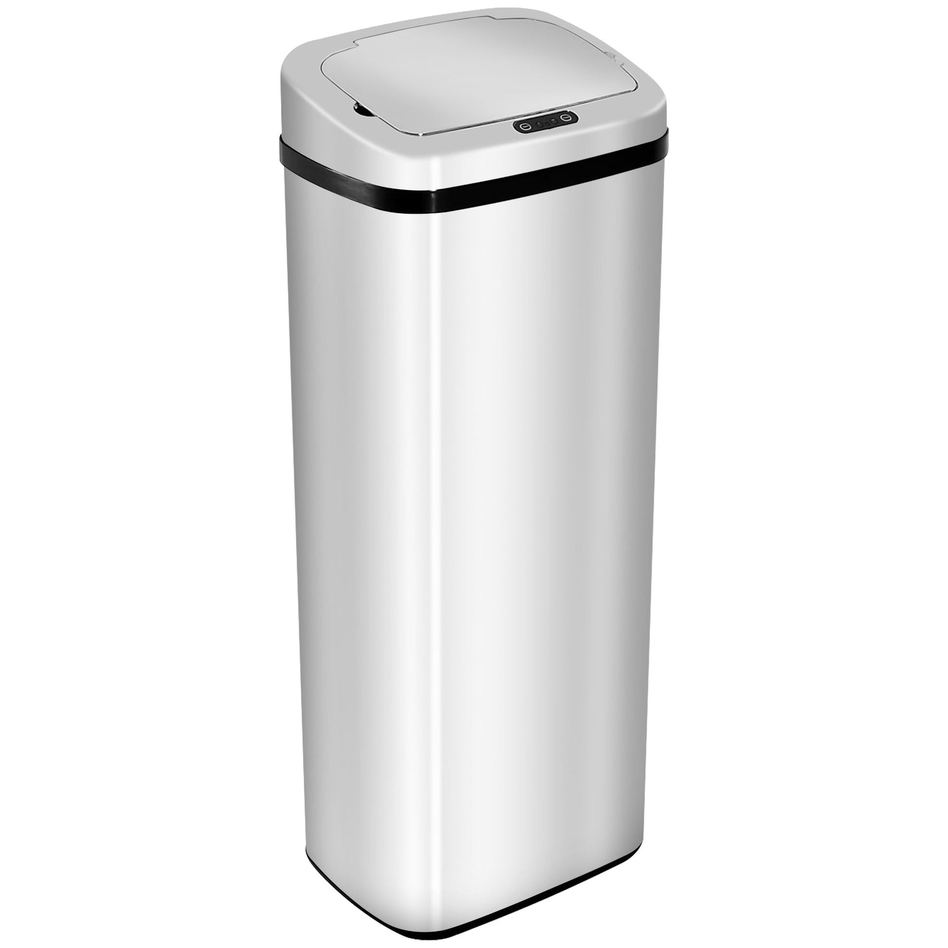 rectangular waste basket in stainless steel with infrared sensor, 50l - Borgè