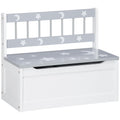 Store Bench White-Grey Modern with Stars | 60x30x50 cm - Borgè