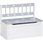 Store Bench White-Grey Modern with Stars | 60x30x50 cm - Borgè