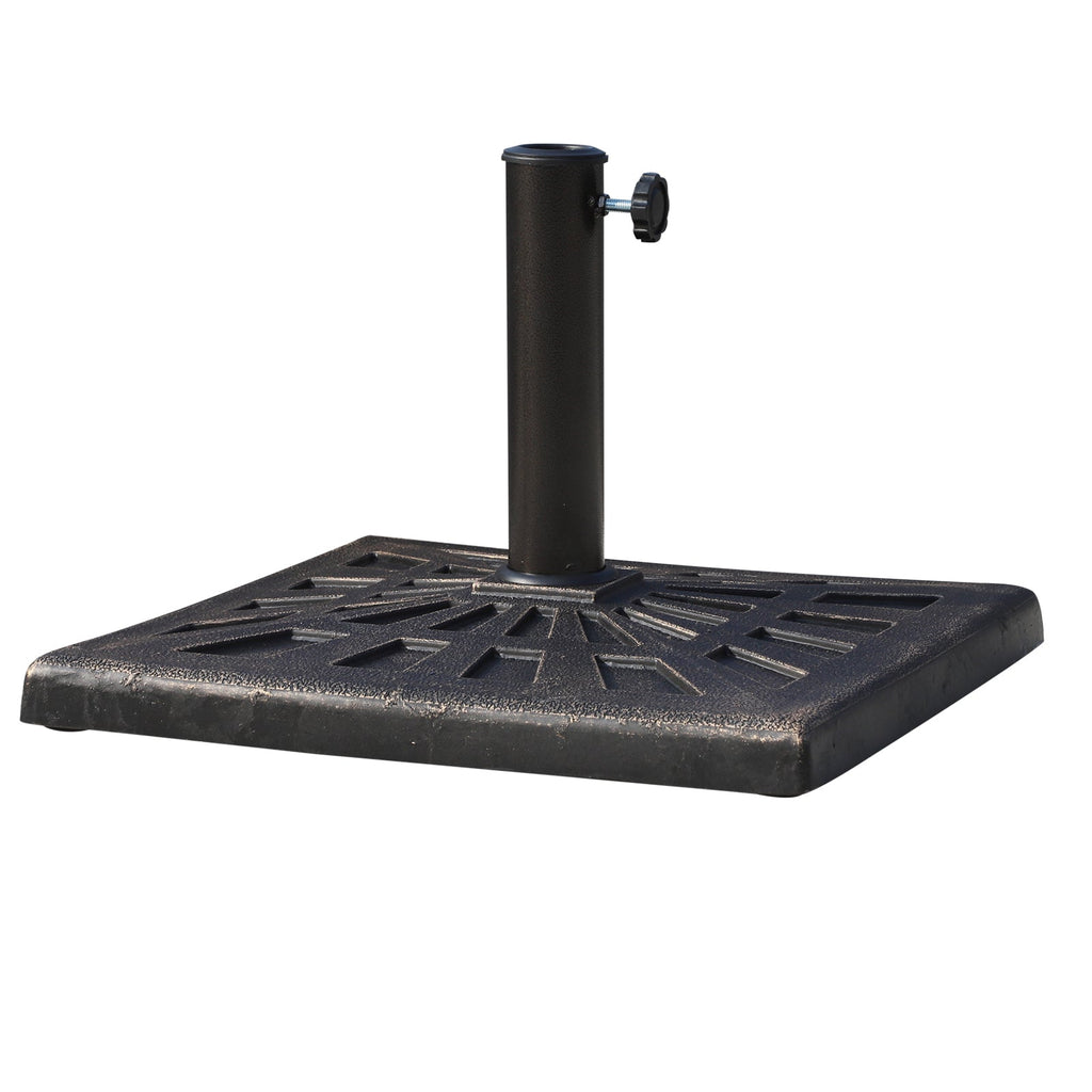 Square Resin Umbrella Base for Ø3.8/4.8cm Poles, 47x47x32cm - Borge' Group Limited