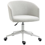 Vash office chair with adjustable height, wheels and swivel session in fabric, light Grey - Borgè