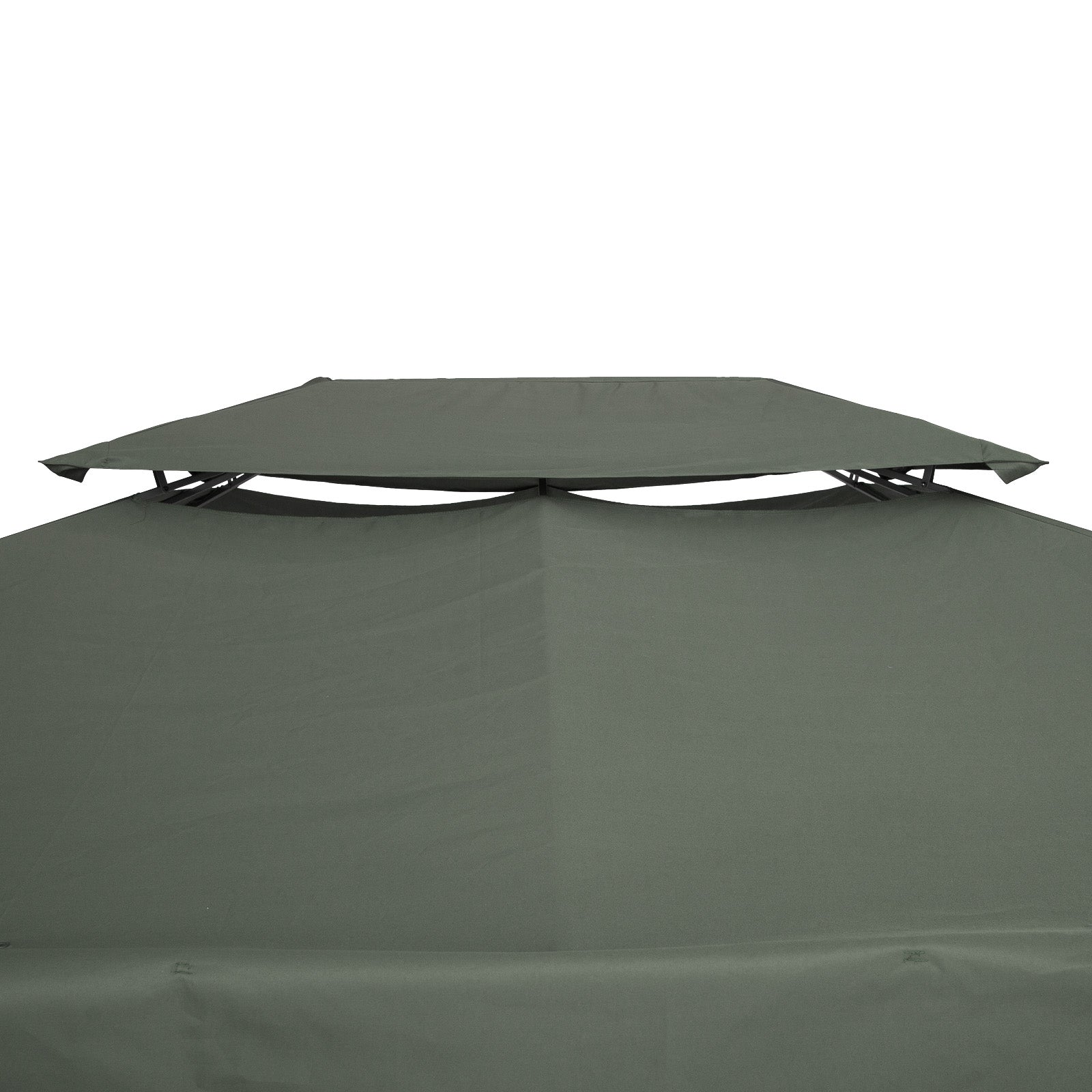 Outsunny coverage for gazebo 4x3 m at 2 levels in polyester with straps and 10 drainage holes, dark gray - Borgè