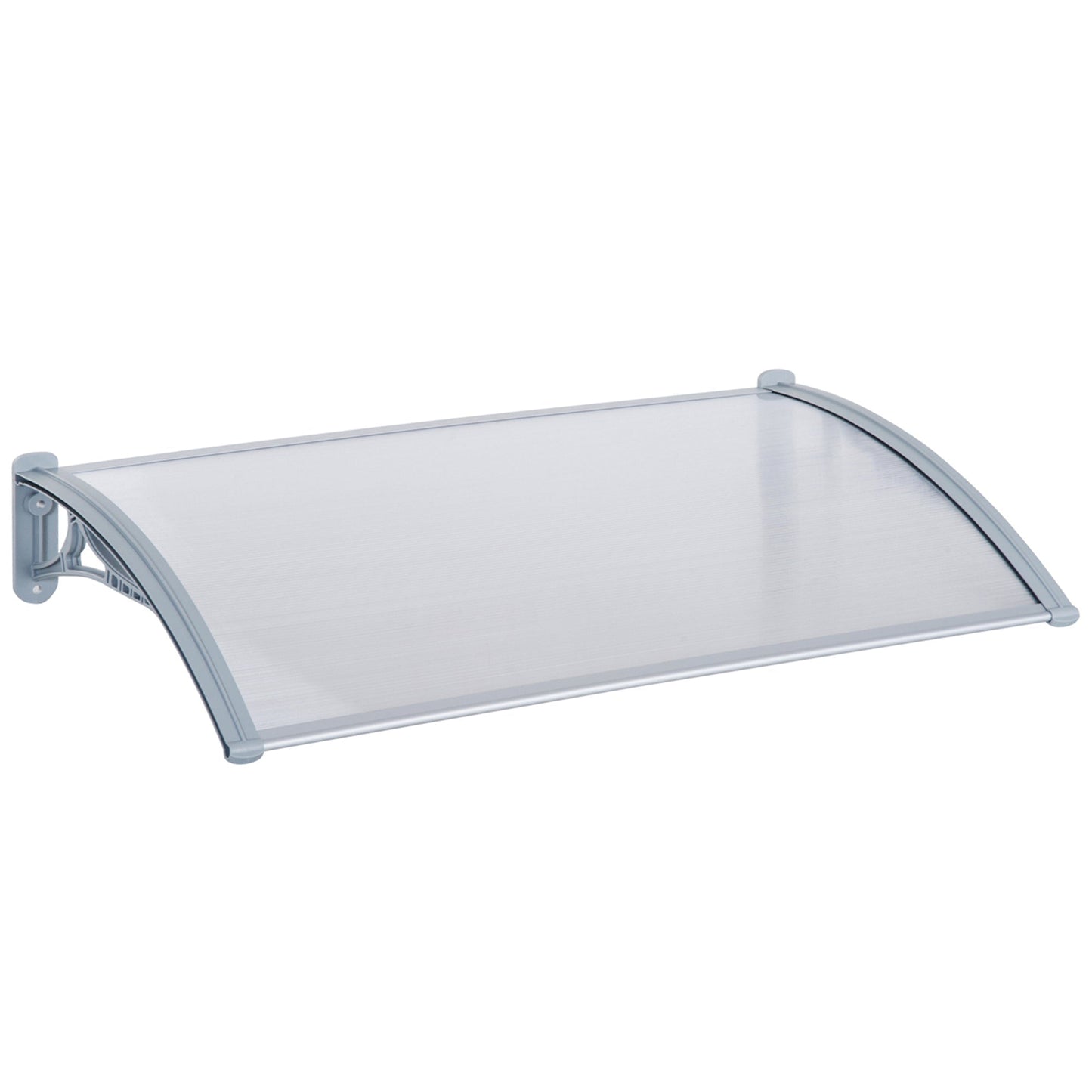 Outsunny shelter ceiling in resistant alveolar pvc and aluminum, 140x70x21cm - Borgè