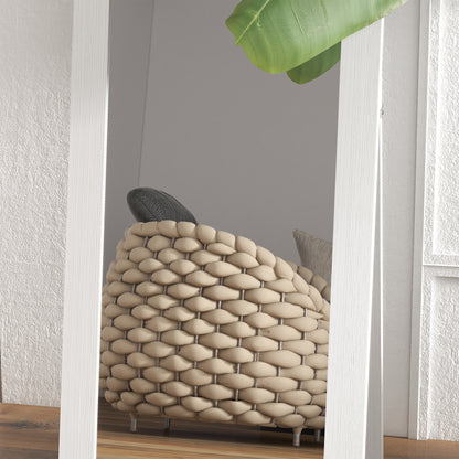 Homcom mirror with MDF frame with feet and hooks for wall use or wall, 37x40x155 cm - Borgè