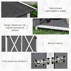 Wooden Garden Shed with 2 Doors, Outdoor Garden Tool Cabinet with a Stool, 139x75x147/160cm - Borge' Group Limited