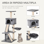 Cat Tree for cats with Scratch Pole with suspended Bed - Borge' Group Limited